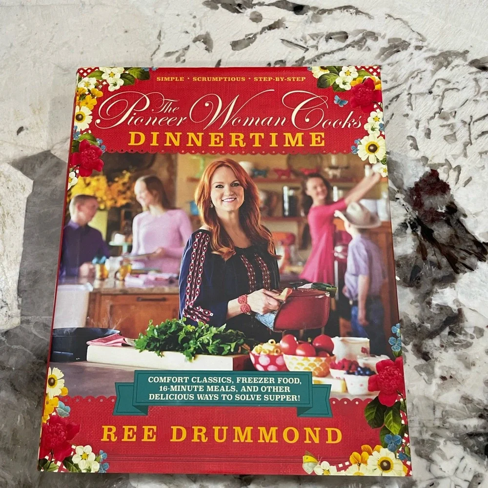 The Pioneer Woman Dinnertime Cookbook - Red and Yellow Floral Cover